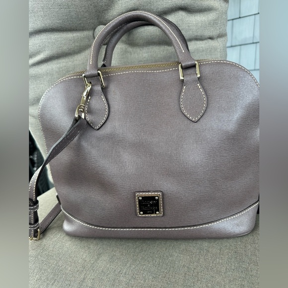 DOONEY & BOURKE Elephant SAFFIANO LEATHER ZIP ZIP SATCHEL - Picture 2 of 7